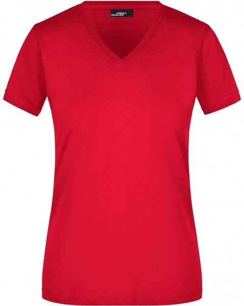 James & Nicholson JN972 Ladies Slim-Fit V-T-Shirt in 13 Colors