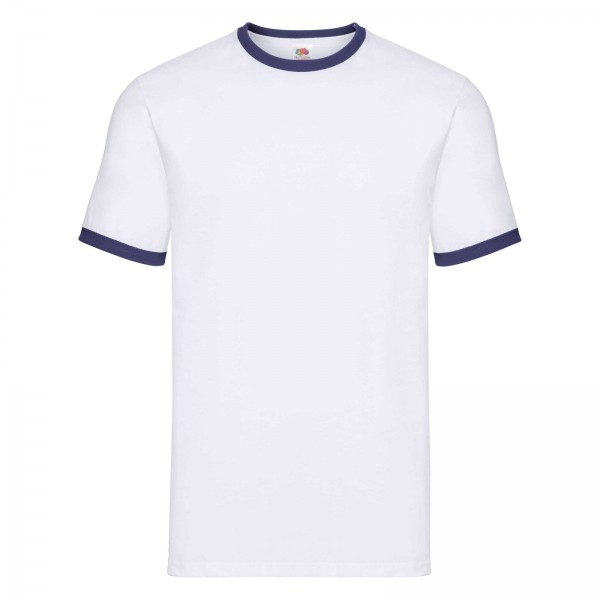 Fruit of The Loom Valueweight Ringer T in 9 colours