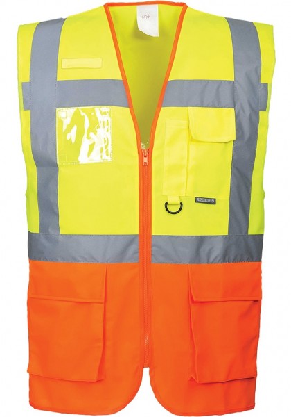 Portwest S376 Prague Executive high-visibility vest bright yellow-orange