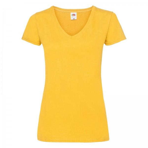 Fruit of The Loom Valueweight V-Neck T Ladys-Fit in 10 Colours