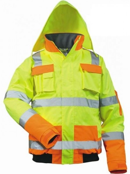 Safestyle 23554 Mats warning protection pilot jacket bright yellow-orange
