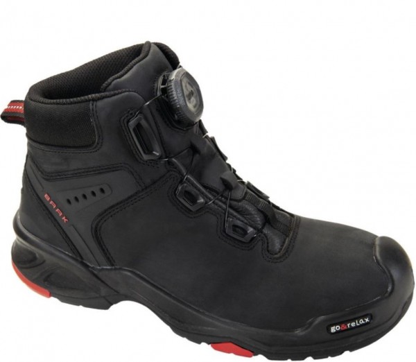 Baak 6642 Braxton lace-up boot S3 SRC HRO BOA black-red