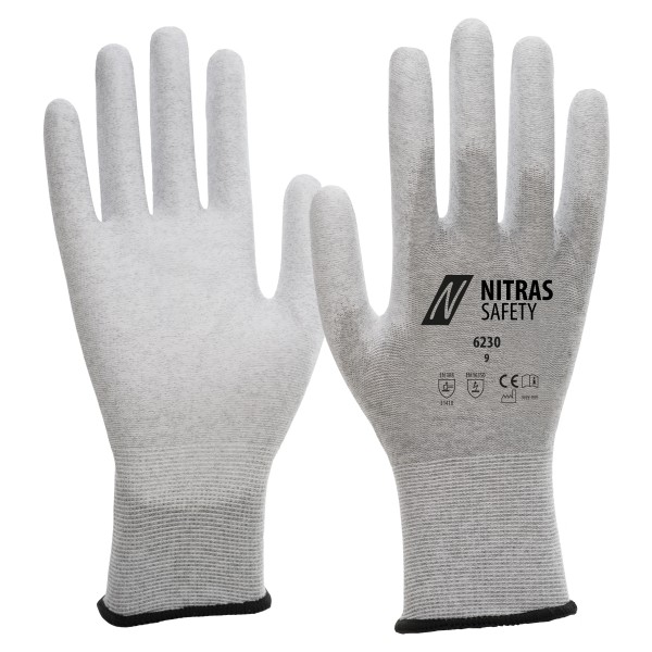 Nitras 6230 antistatic protective gloves touchscreen compatible