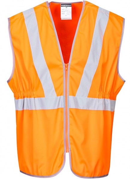 Portwest RT20 long high-visibility vest RIS bright orange