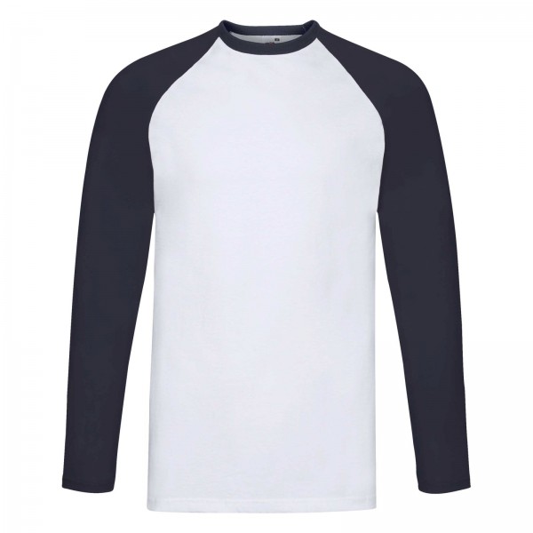 Fruit of The Loom Valueweight Long Sleeve Baseball T in 4 Colours
