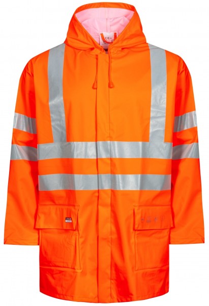 Lyngsøe FR-LR55 flame retardant PU warning rain jacket