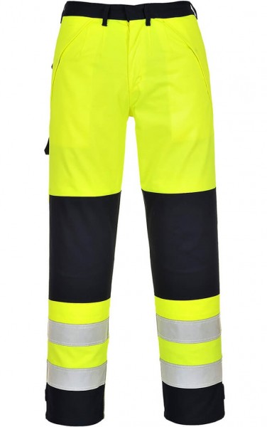Portwest Bizflame FR62 Multinorm warning trousers bright yellow-navy