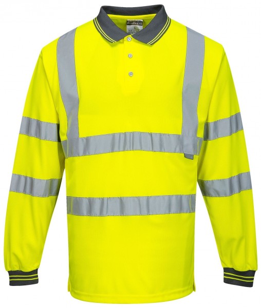 Portwest S277 long sleeve warning polo shirt