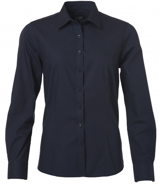 James & Nicholson JN677 Ladies Blouse Poplin Long Sleeve in 20 Colors