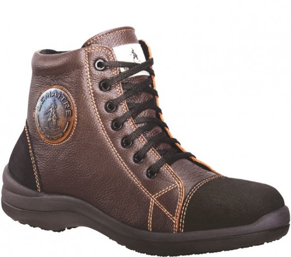 Lemaitre LIBERT'IN HAUT CHOCOLAT S3 SRC 1019 ladies lace-up boots (width S)