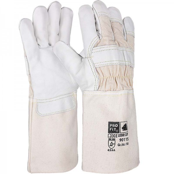 Pro-Fit 90115 cowhide full leather cut protection gloves level D