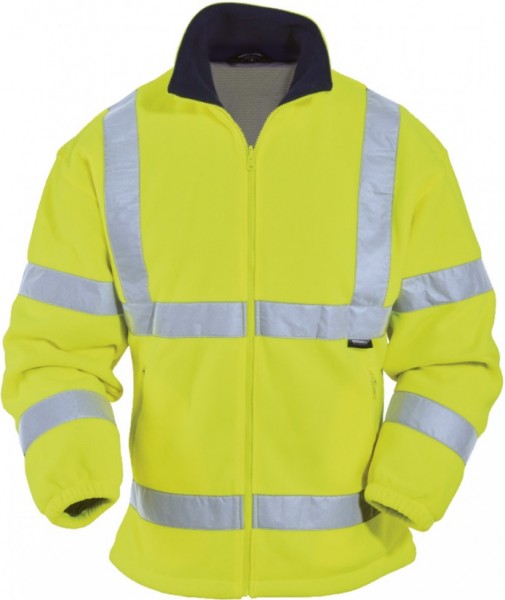 Vizwell VWFC13 warning protection fleece jacket bright yellow