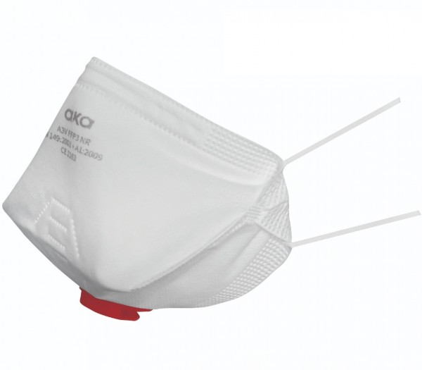 Folding mask A3V FFP3 NR with valve