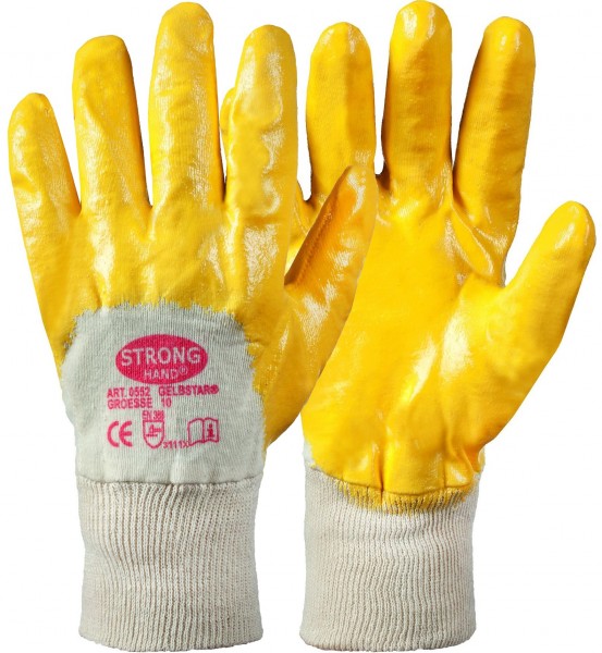 Stronghand 0552 Gelbstar nitrile protective gloves 3/4-coated