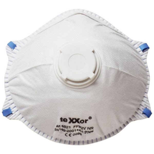 texxor fine dust masks 4821 FFP2/V NR with nose clip