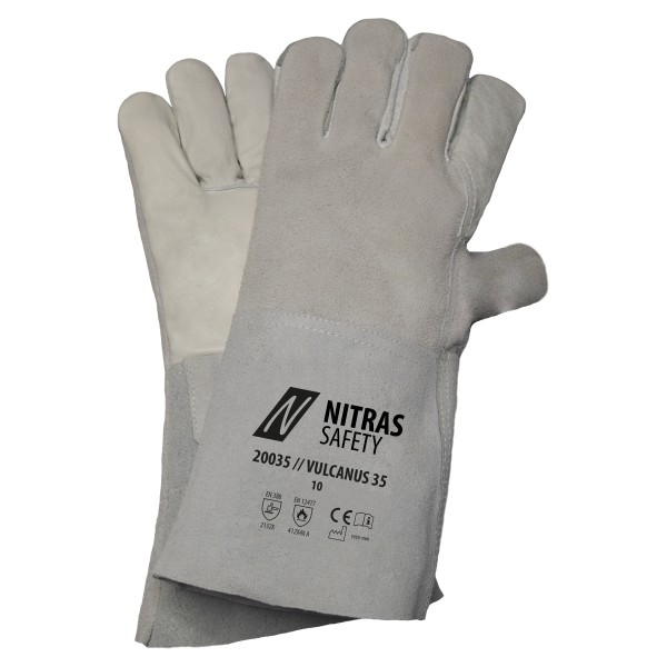 Nitras 20035 Vulcanus 35 Welding gloves full and split leather