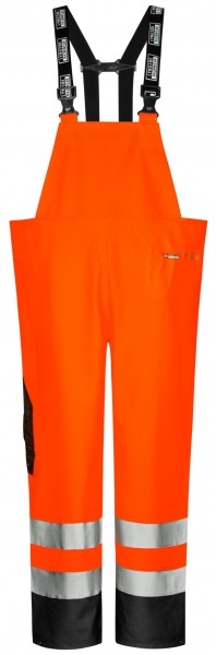 Lyngsøe FR-LR259 flame-retardant high-visibility dungarees in strong PU/PVC quality