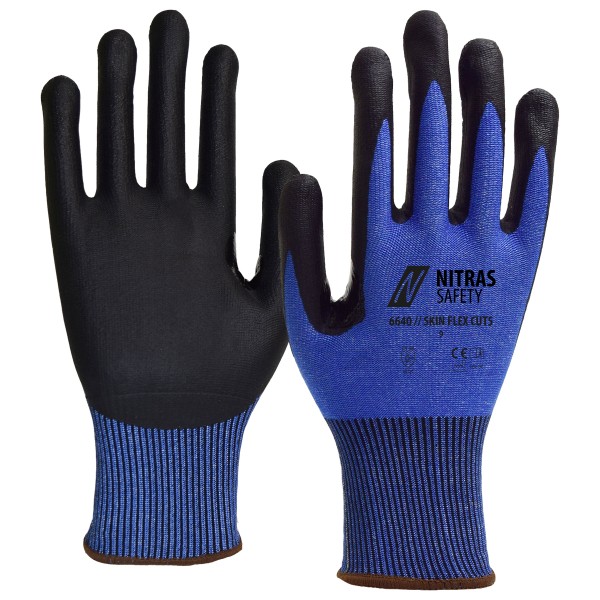 Nitras 6640 Skin Flex Cut5 Cut protection gloves with special coating