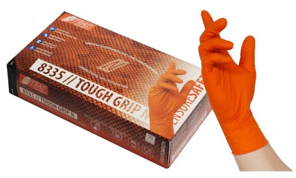 Nitras 8335 Tough Grip N disposable gloves orange