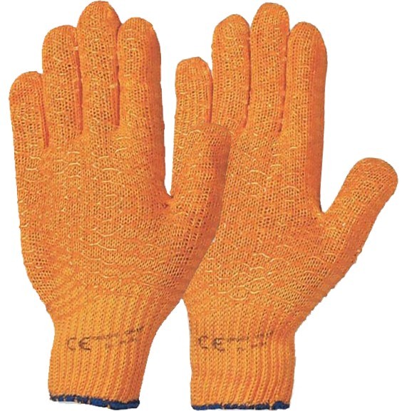Stronghand Criss-Cross 0350 coarse knitted gloves with waffle pattern coating