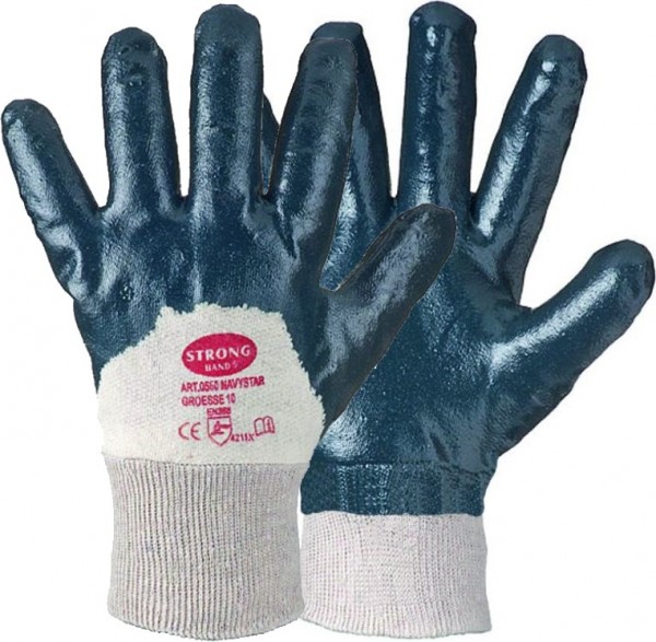 Stronghand 0560 Navystar Nitrile protective gloves 3/4-coated