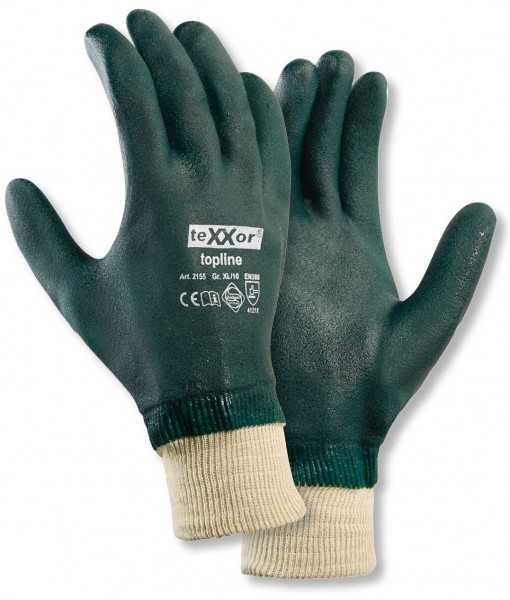 texxor 2155 topline PVC protective gloves fully coated