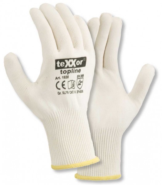 texxor topline 1920 fine knitted gloves with knitted waistband