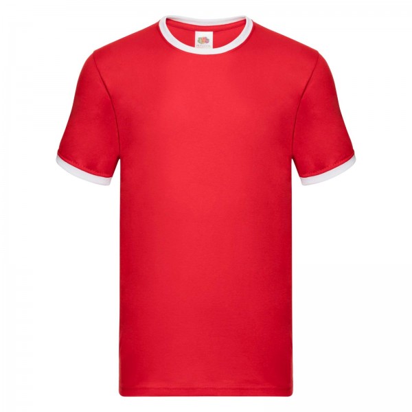 Fruit of The Loom Valueweight Ringer T in 9 colours