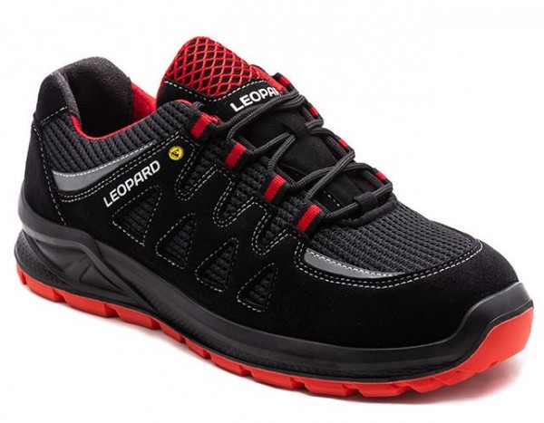 Leopard E01673 low shoe S1P black red