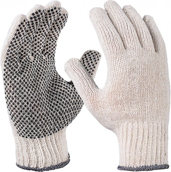 Pro-Fit 518 cotton protective gloves with vinyl studs