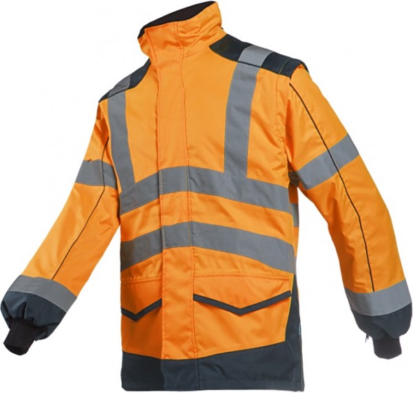 Sioen Alford 168AA2EU1 warning rain blouson with removable sleeves