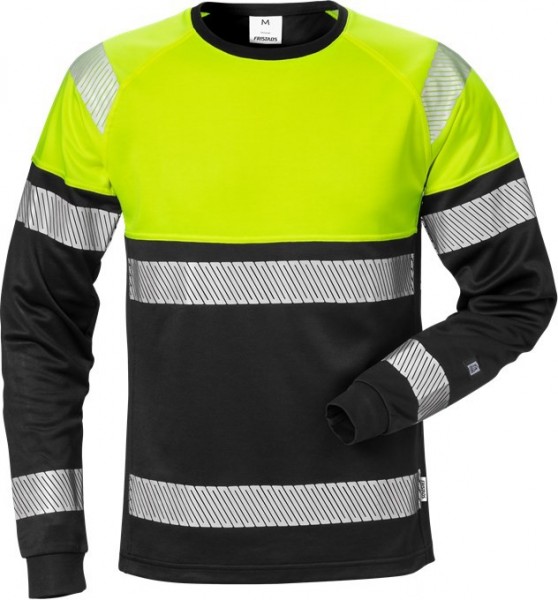 Fristads 129513 High Vis T-Shirt long sleeve 7519 THV with high-visibility protection