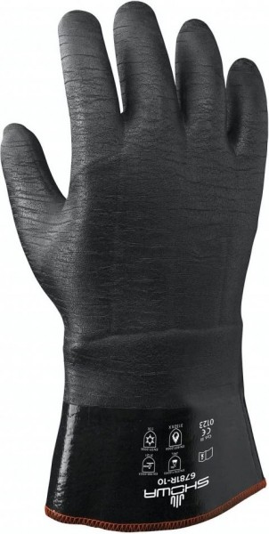 SHOWA 6781R neoprene chemical protective gloves