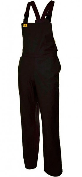 ESD ladies dungarees black 180g/m²