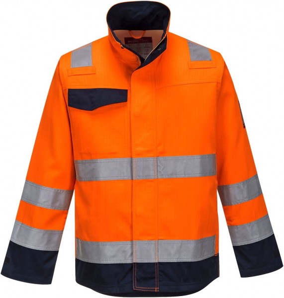 Portwest Modaflame MV35 RIS Multinorm warning jacket light orange marine