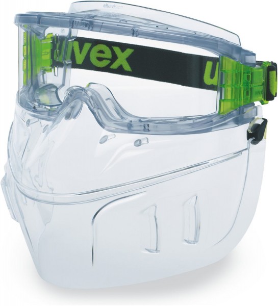 uvex ultravision 9301 full view safety goggles with face mask 9301555