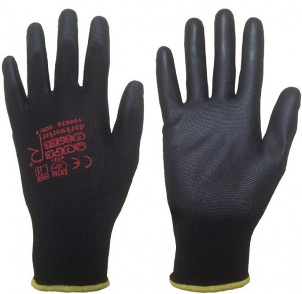 Super Worker darkworker knitted gloves with PU coating