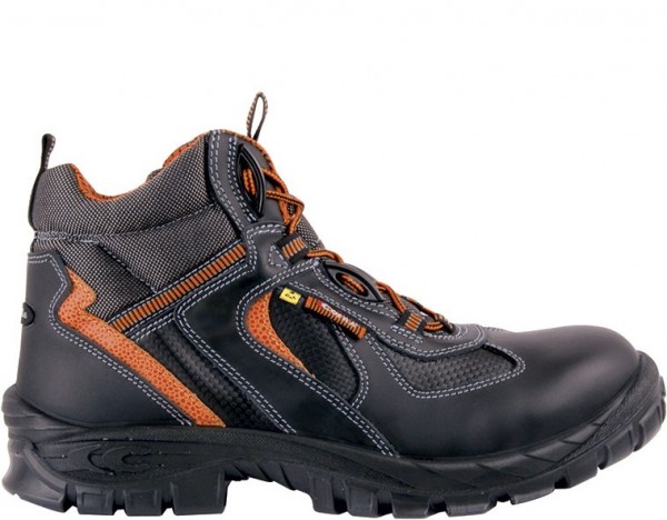 COFRA lace-up boot YULE S3 ESD SRC black-orange