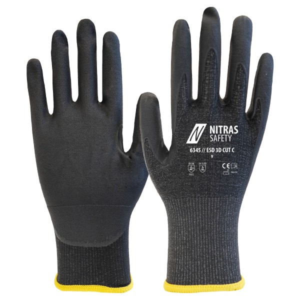 Nitras 6345 ESD 3D Cut C cut protection gloves