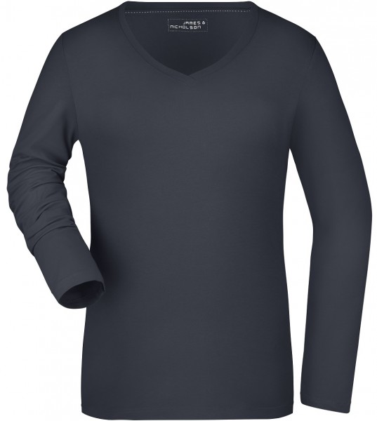 James & Nicholson JN929 Ladies Stretch V-Long Sleeved in 9 Colors