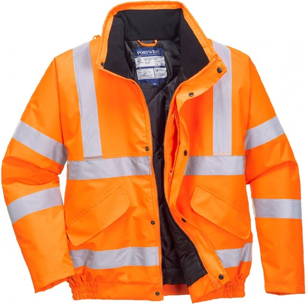 Portwest RT32 Warning protection bomber jacket bright orange