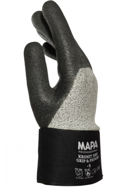 Mapa Kronit Grip&Proof 380 cut-resistant gloves with nitrile coating