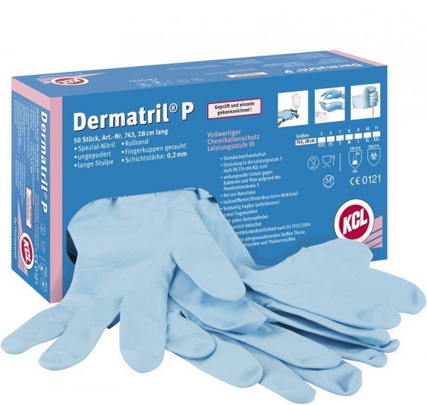 KCL Dermatril P 743 Nitrile disposable gloves