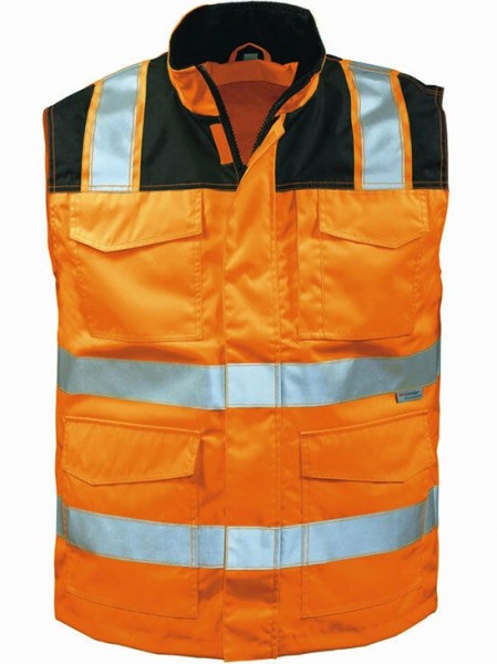 elysee 23519 MIRKO warning vest fluorescent orange-black