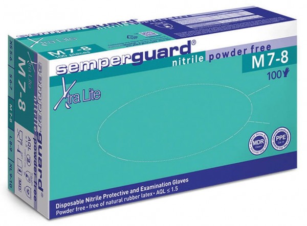Semperguard 0446 Nitrile Xtra Lite disposable gloves blue