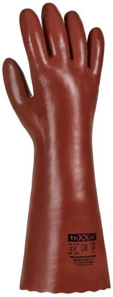 texxor 2172 PVC gloves reddish brown 40cm