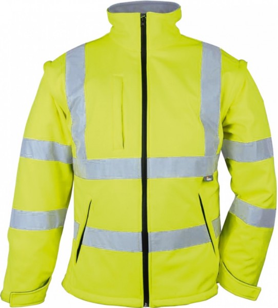 Vizwell VWJK176 warning protection soft shell jacket 2 in 1 bright yellow