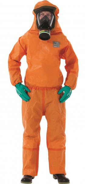 Microchem / AlphaTec 5000 Overall with back closure, hood, model 151 orange