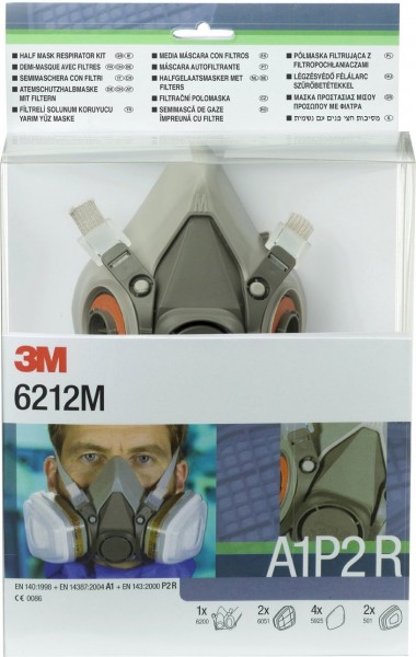 3M Half mask set 6212M size M 6000 series