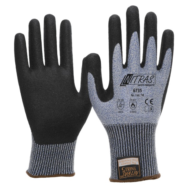 Nitras 6735 Taeki5 Cut-resistant gloves with nitrile coating
